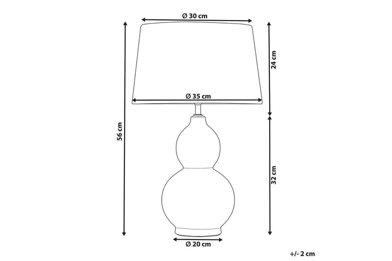 Fiorita Bordslampa 56 cm E27 - Grå/Beige - Belysning - Lampor & belysning inomhus - Sovrumslampa - Sänglampa - Sängbordslampa