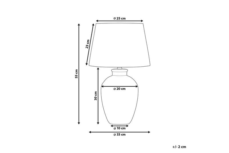 Gyaros Bordslampa 55 cm E27 - Grå/Vit - Belysning - Lampor & belysning inomhus - Sovrumslampa - Sänglampa - Sängbordslampa