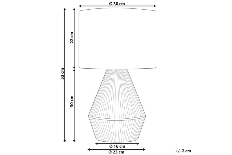 Kafelaina Bordslampa 52 cm E27 - Natur/Vit - Belysning - Lampor & belysning inomhus - Sovrumslampa - Sänglampa - Sängbordslampa