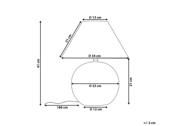 Kinalada Bordslampa 41 cm E27 - Off White - Belysning - Lampor & belysning inomhus - Sovrumslampa - Sänglampa - Sängbordslampa