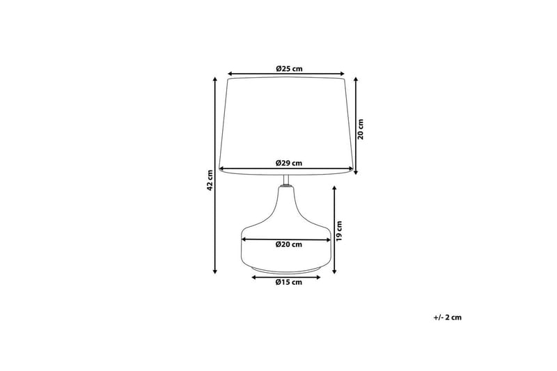 Kosven Bordslampa 42 cm E27 - Akvamarinblå/Vit - Belysning - Lampor & belysning inomhus - Sovrumslampa - Sänglampa - Sängbordslampa