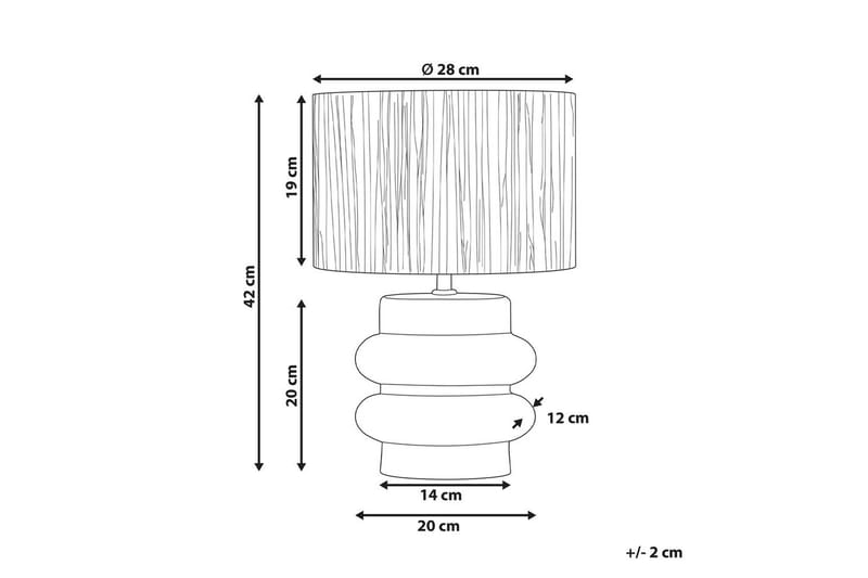 Kulsa Bordslampa 42 cm E27 - Svart/Natur - Belysning - Lampor & belysning inomhus - Sovrumslampa - Sänglampa - Sängbordslampa