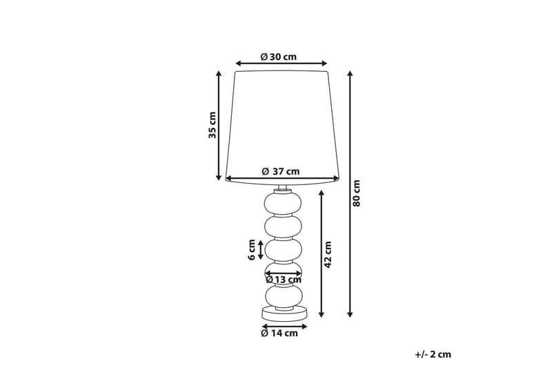 Laros Bordslampa 80 cm E27 - Vit/Guld - Belysning - Lampor & belysning inomhus - Sovrumslampa - Sänglampa - Sängbordslampa