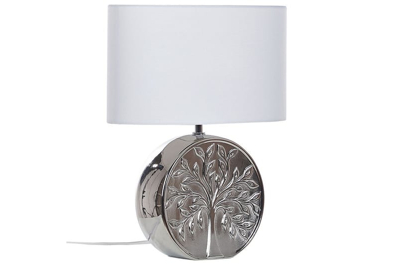 Lenkher Bordslampa 48 cm E27 - Silver/Vit - Belysning - Lampor & belysning inomhus - Sovrumslampa - Sänglampa - Sängbordslampa