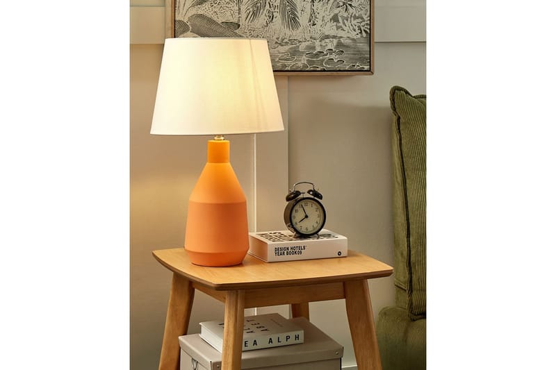 Lombre Bordslampa 53 cm E27 - Orange/Vit - Belysning - Lampor & belysning inomhus - Sovrumslampa - Sänglampa - Sängbordslampa