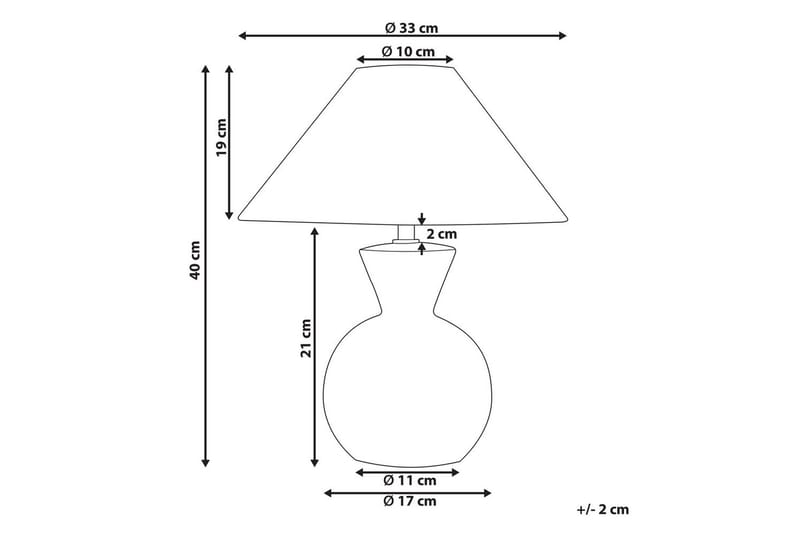 Luminoso Bordslampa 40 cm E27 - Rosa/Vit - Belysning - Lampor & belysning inomhus - Sovrumslampa - Sänglampa - Sängbordslampa