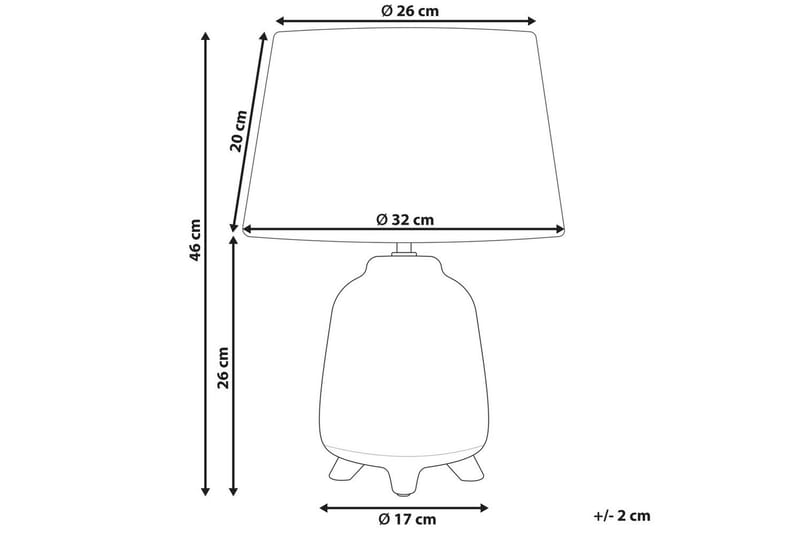 Lummenai Bordslampa 46 cm E27 - Grå/Vit - Belysning - Lampor & belysning inomhus - Sovrumslampa - Sänglampa - Sängbordslampa