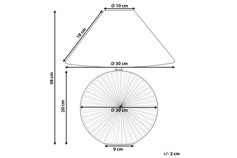 Lunis Bordslampa 38 cm E14 - Transparent/Vit - Belysning - Lampor & belysning inomhus - Sovrumslampa - Sänglampa - Sängbordslampa