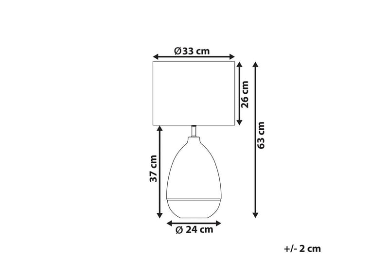 Mariab Bordslampa 63 cm E27 - Vit - Belysning - Lampor & belysning inomhus - Sovrumslampa - Sänglampa - Sängbordslampa