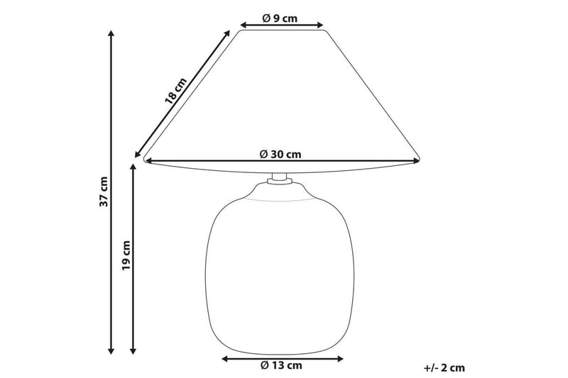 Mykonos Bordslampa 37 cm E14 - Grå/Vit - Belysning - Lampor & belysning inomhus - Sovrumslampa - Sänglampa - Sängbordslampa