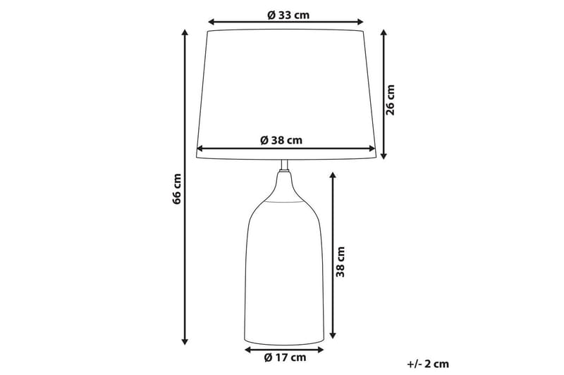 Palmarola Bordslampa 66 cm E27 - Blå/Vit - Belysning - Lampor & belysning inomhus - Sovrumslampa - Sänglampa - Sängbordslampa