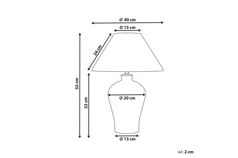 Partuk Bordslampa 55 cm E27 - Off White/Ljusblå - Belysning - Lampor & belysning inomhus - Sovrumslampa - Sänglampa - Sängbordslampa