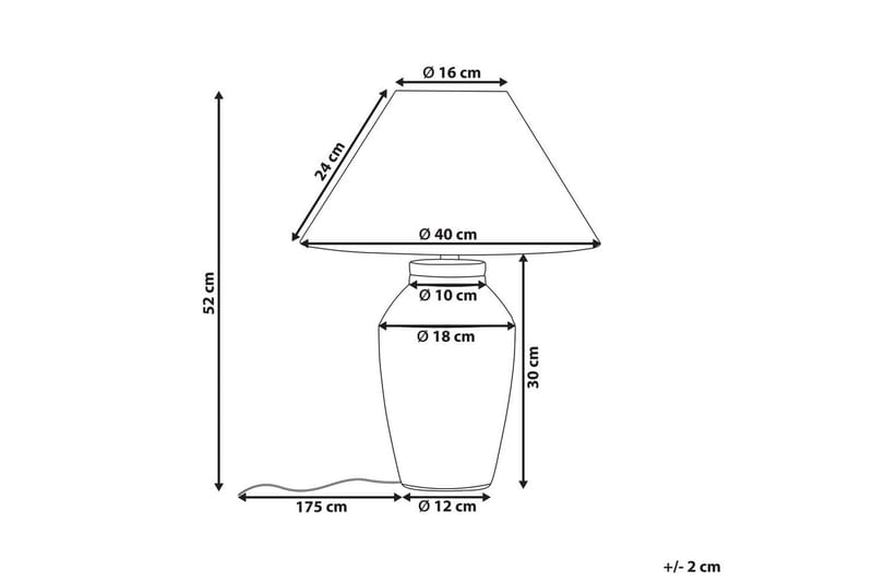 Rodbrera Bordslampa 52 cm E27 - Ljusbeige/Brun - Belysning - Lampor & belysning inomhus - Sovrumslampa - Sänglampa - Sängbordslampa