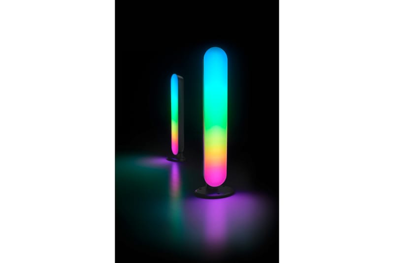 Game LED bordslampa 2-pack svart RGB - Svart - Belysning - Lampor & belysning inomhus - Sovrumslampa - Sänglampa - Sängbordslampa