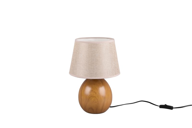 Trio Lighting Luxor bordslampa 35cm E27 beige/ trä - Belysning - Lampor & belysning inomhus - Sovrumslampa - Sänglampa - Sängbordslampa