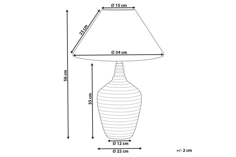 Sandreis Bordslampa 56 cm E27 - Gräddvit - Belysning - Lampor & belysning inomhus - Sovrumslampa - Sänglampa - Sängbordslampa