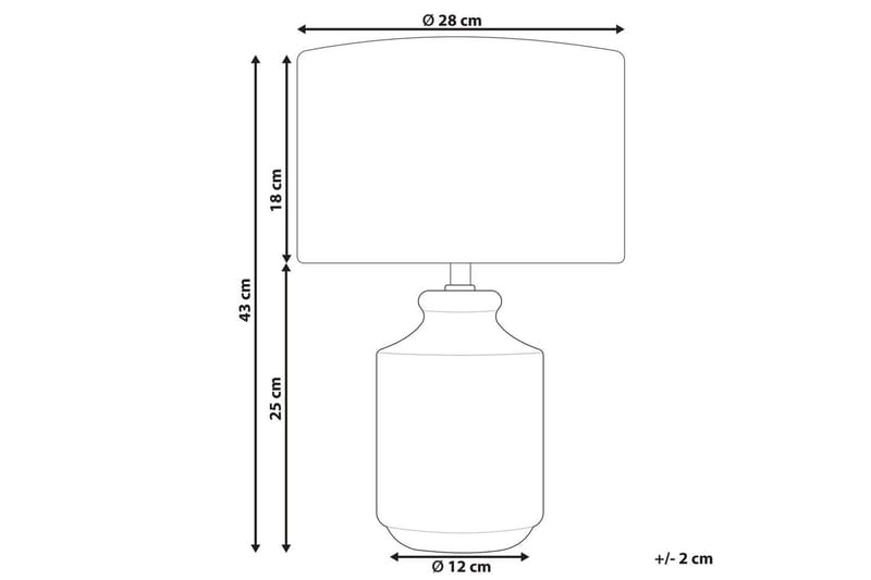 Soya Bordslampa 43 cm E27 - Grå/Vit - Belysning - Lampor & belysning inomhus - Sovrumslampa - Sänglampa - Sängbordslampa