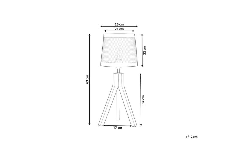 Syrbek Bordslampa 63 cm E27 - Mörk trä/Mässing - Belysning - Lampor & belysning inomhus - Sovrumslampa - Sänglampa - Sängbordslampa