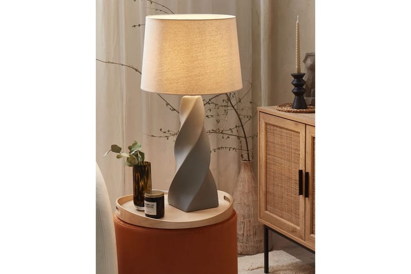 Tavra Bordslampa 71 cm E27 - Grå/Beige - Belysning - Lampor & belysning inomhus - Sovrumslampa - Sänglampa - Sängbordslampa