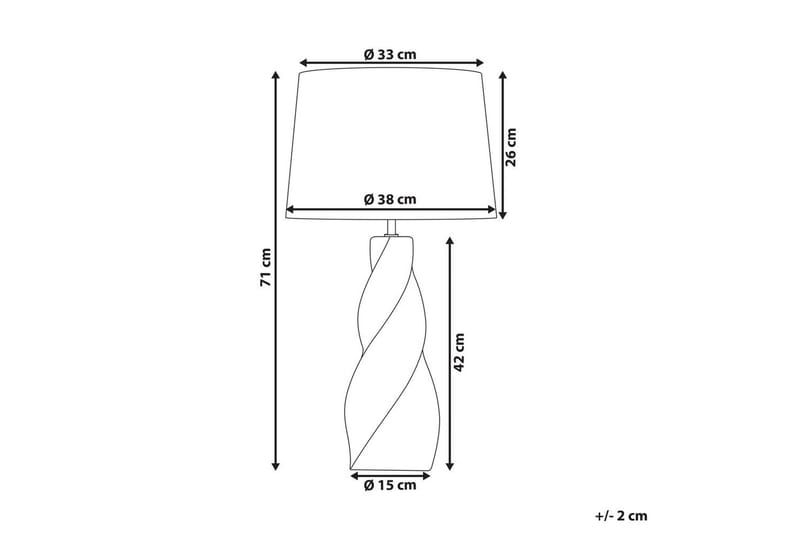 Tavra Bordslampa 71 cm E27 - Grå/Beige - Belysning - Lampor & belysning inomhus - Sovrumslampa - Sänglampa - Sängbordslampa