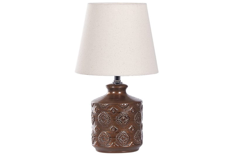 Tesoro Bordslampa 35 cm E14 - Mörkbrun/Beige - Belysning - Lampor & belysning inomhus - Sovrumslampa - Sänglampa - Sängbordslampa