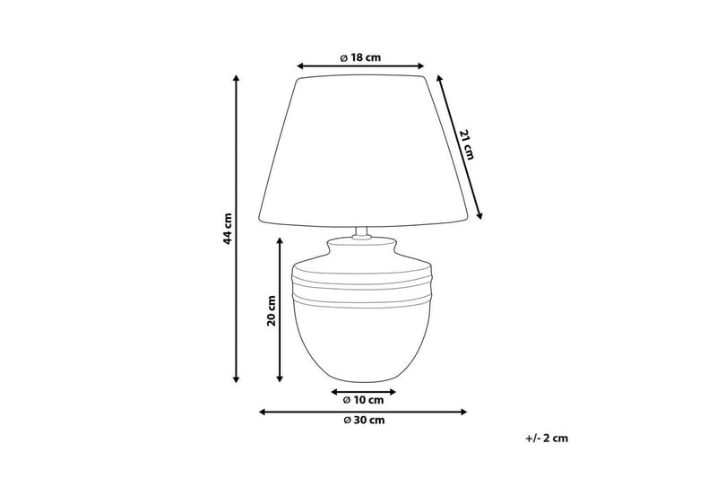 Thira Bordslampa 44 cm E27 - Beige/Svart - Belysning - Lampor & belysning inomhus - Sovrumslampa - Sänglampa - Sängbordslampa