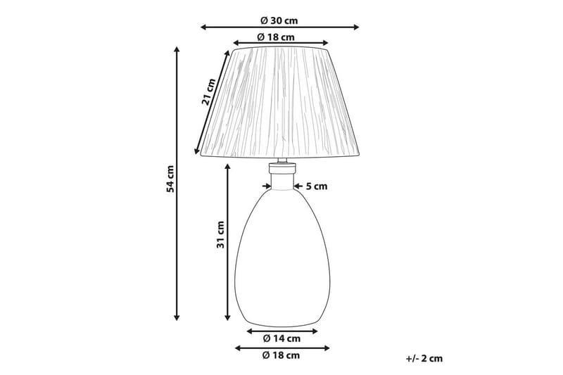 Tila Bordslampa 54 cm E27 - Transparent/Natur - Belysning - Lampor & belysning inomhus - Sovrumslampa - Sänglampa - Sängbordslampa