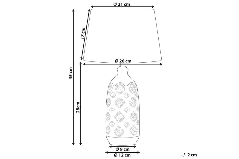 Ventotene Bordslampa 45 cm E27 - Flerfärgad - Belysning - Lampor & belysning inomhus - Sovrumslampa - Sänglampa - Sängbordslampa