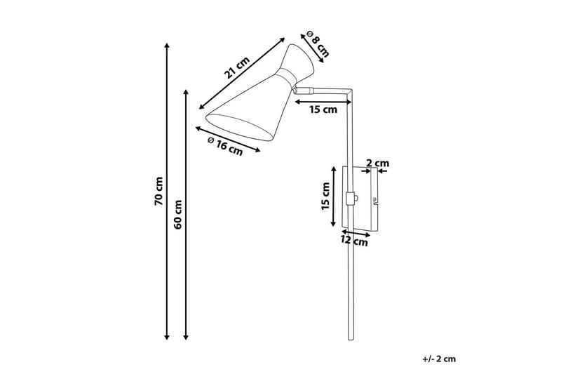 Yassil Vägglampa E27 - Svart/Vit - Belysning - Lampor & belysning inomhus - Sovrumslampa - Sänglampa - Sänglampa vägg