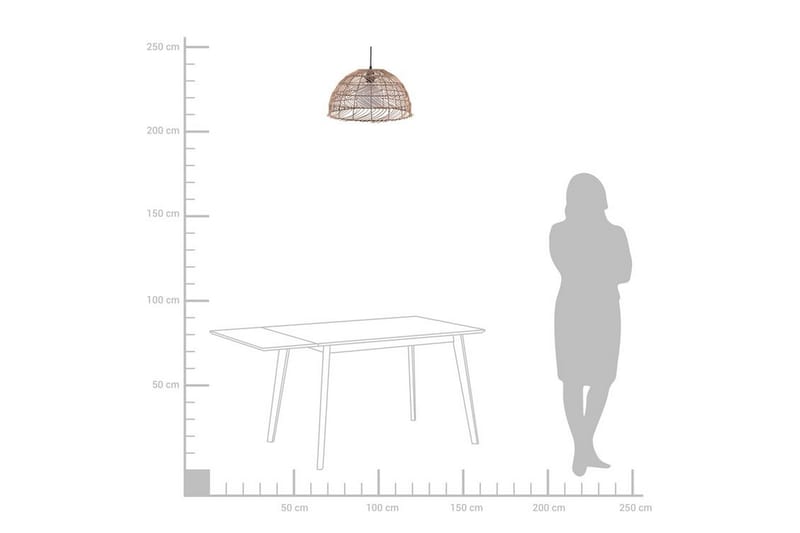 Taklampa Selenge 40 cm - Brun - Belysning - Lampor & belysning inomhus - Sovrumslampa - Taklampa sovrum