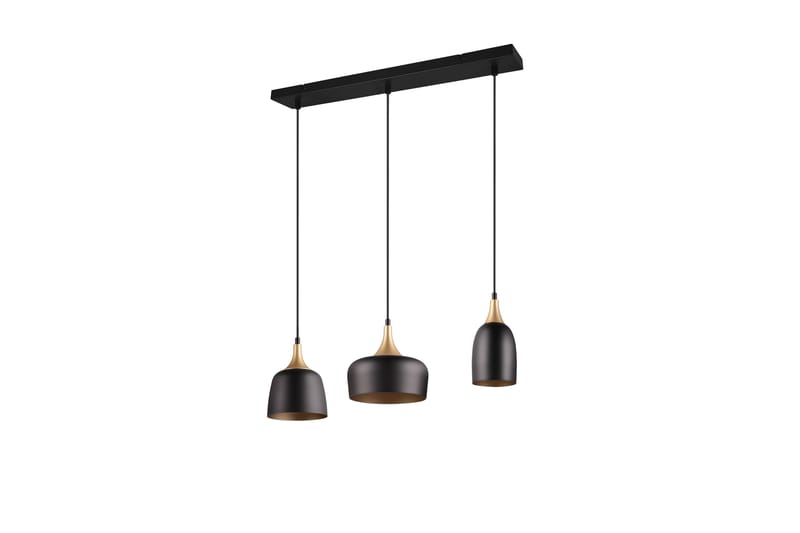 Trio Lighting Chiraz taklampa 3L E27 mattsvart/ mattmässing - Taklampa sovrum - Kökslampa & taklampa kök - Hall lampa - Fönsterlampa - Pendellampa & hänglampa - Taklampa vardagsrum - Fönsterlampa hängande - Taklampa & takbelysning