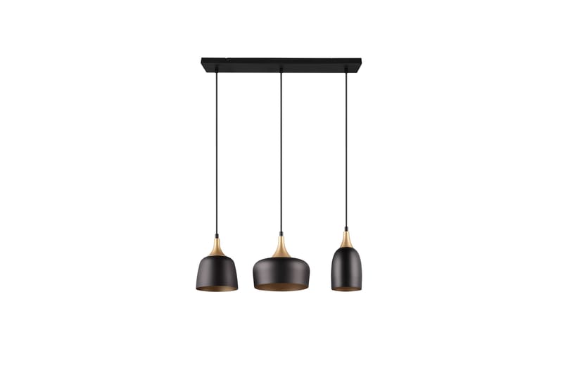 Trio Lighting Chiraz taklampa 3L E27 mattsvart/ mattmässing - Belysning - Lampor & belysning inomhus - Sovrumslampa - Taklampa sovrum