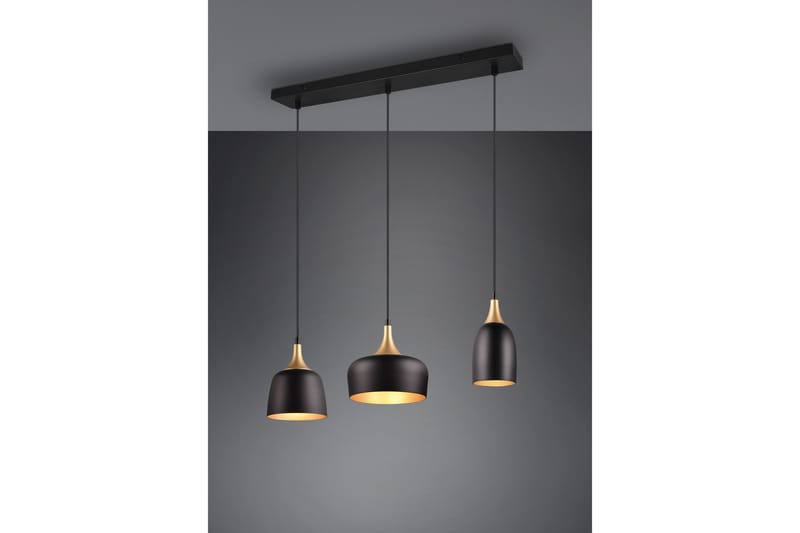 Trio Lighting Chiraz taklampa 3L E27 mattsvart/ mattmässing - Belysning - Lampor & belysning inomhus - Sovrumslampa - Taklampa sovrum