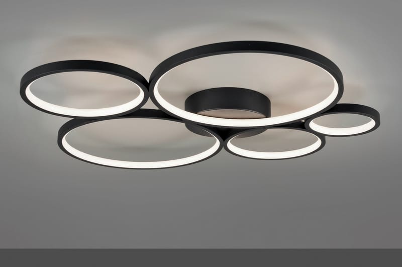 Trio Lighting Rondo LED plafond mattsvart 5L - Belysning - Lampor & belysning inomhus - Sovrumslampa - Taklampa sovrum