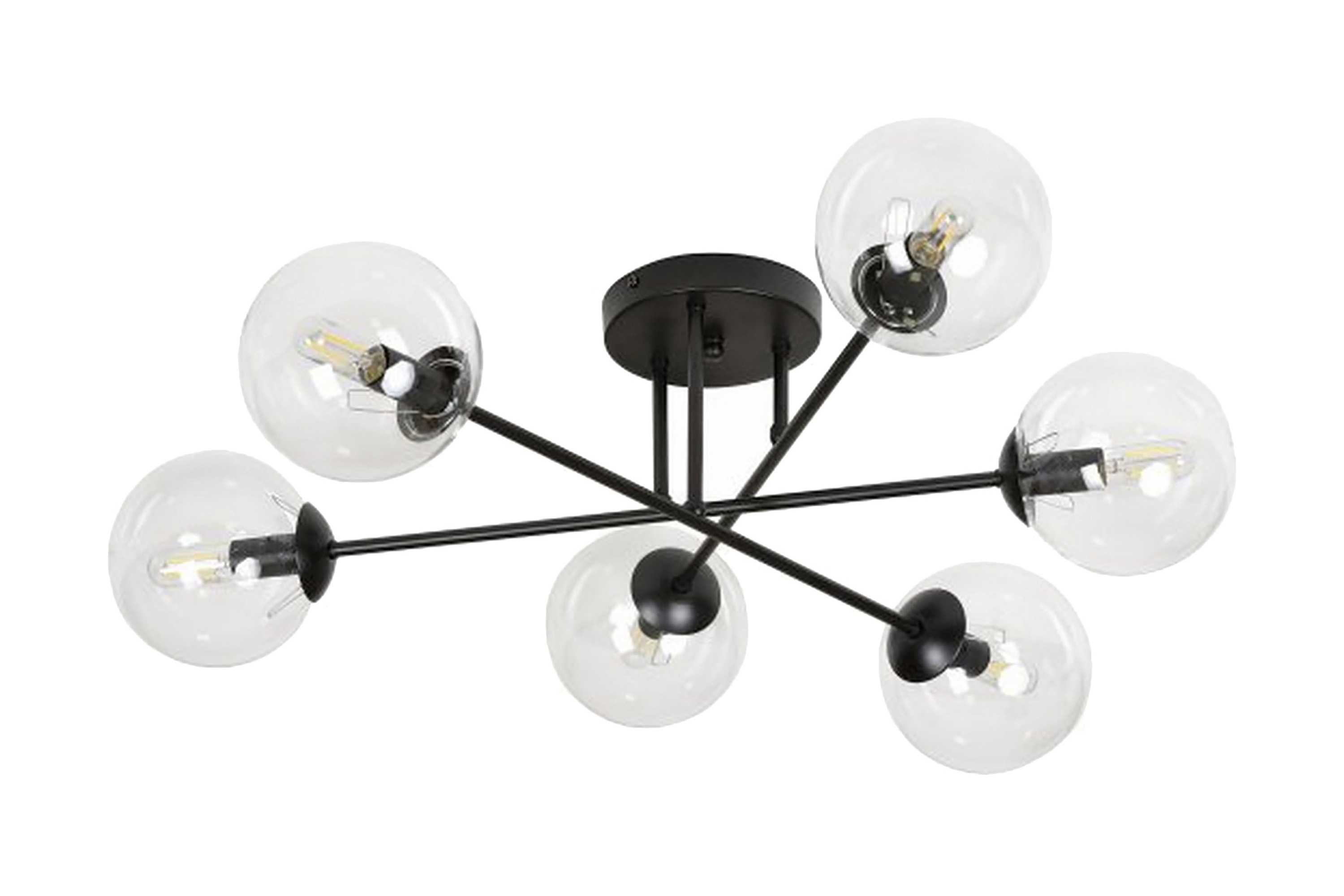 Brendi 6B Plafond Svart - Hall Lampa | Chilli