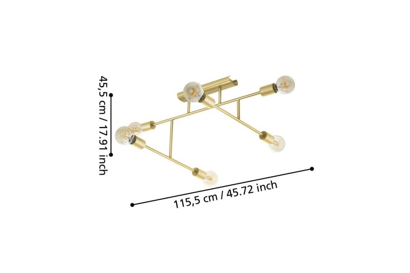 Taklampa Eglo Belsiana 1 med 6 Lampor - Mässing - Belysning - Lampor & belysning inomhus - Taklampa & takbelysning