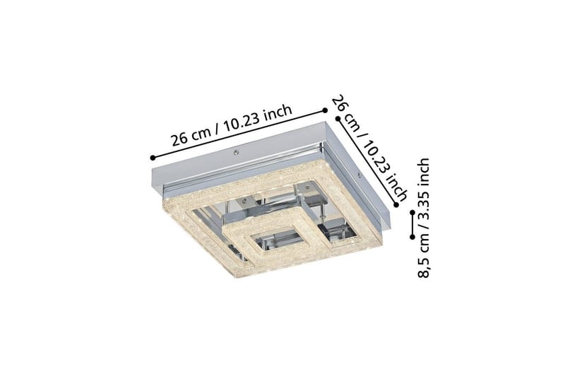 Taklampa Eglo Fradelo 260x260 mm - Krom - Belysning - Lampor & belysning inomhus - Taklampa & takbelysning
