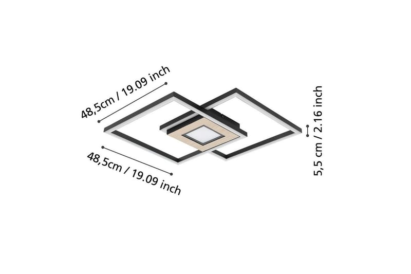 Taklampa Eglo Marinello - Svart/Brun - Belysning - Lampor & belysning inomhus - Taklampa & takbelysning
