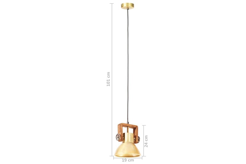 Hänglampa industriell 25 W mässing rund 19 cm E27 - Flerfärgad - Belysning - Lampor & belysning inomhus - Taklampa & takbelysning - Kökslampa & taklampa kök