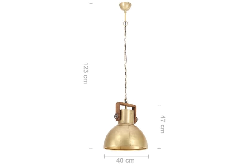 Hänglampa industriell 25 W mässing rund 40 cm E27 - Flerfärgad - Belysning - Lampor & belysning inomhus - Taklampa & takbelysning - Kökslampa & taklampa kök