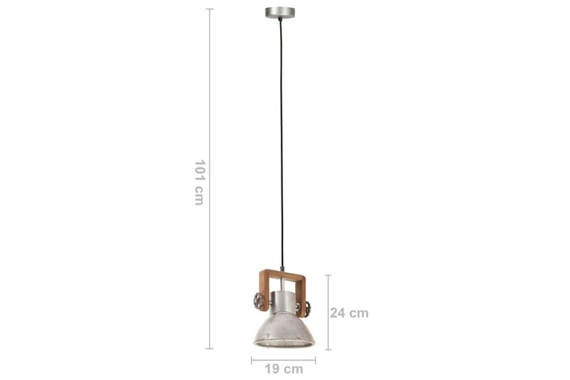 Hänglampa industriell 25 W silver rund 19 cm E27 - Silver - Belysning - Lampor & belysning inomhus - Taklampa & takbelysning - Kökslampa & taklampa kök