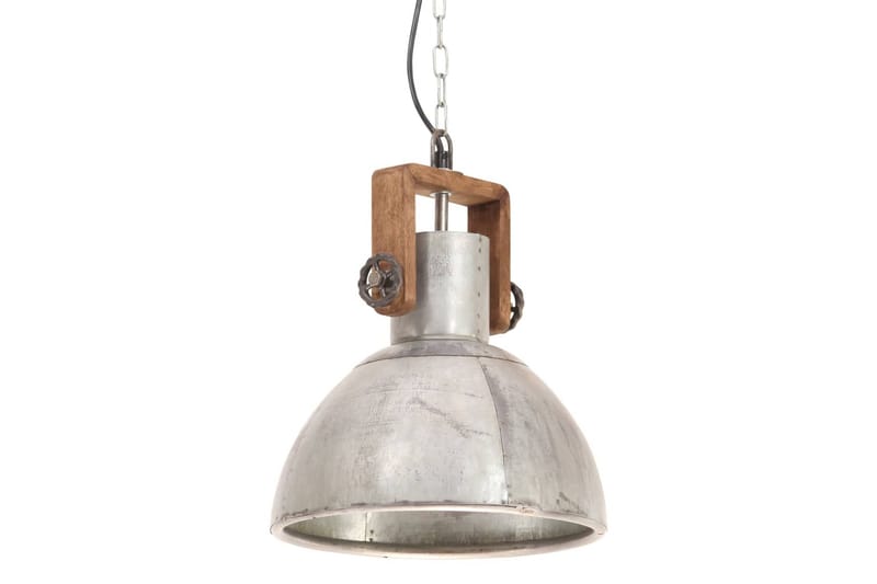 Hänglampa industriell 25 W silver rund 30 cm E27 - Silver - Belysning - Lampor & belysning inomhus - Taklampa & takbelysning - Kökslampa & taklampa kök