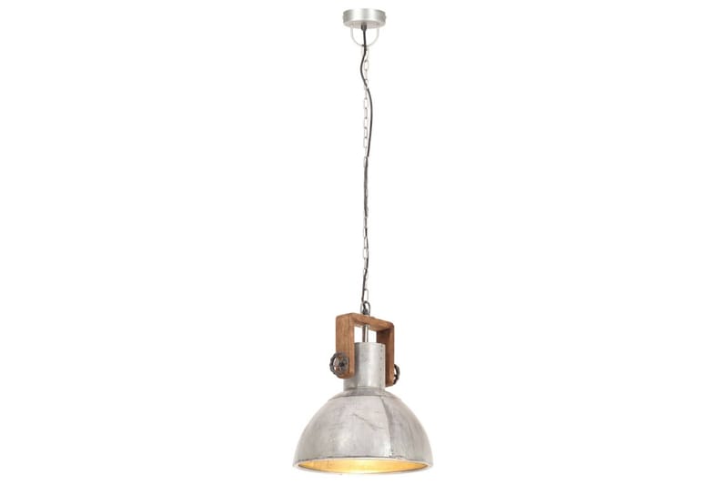 Hänglampa industriell 25 W silver rund 30 cm E27 - Silver - Belysning - Lampor & belysning inomhus - Taklampa & takbelysning - Kökslampa & taklampa kök