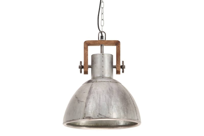 Hänglampa industriell 25 W silver rund 30 cm E27 - Silver - Belysning - Lampor & belysning inomhus - Taklampa & takbelysning - Kökslampa & taklampa kök