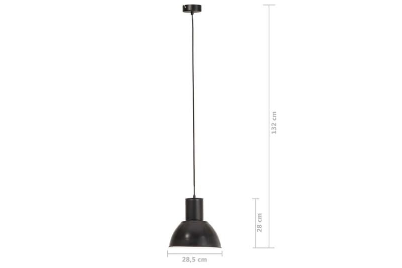 Hänglampa industriell 25 W svart rund 28,5 cm E27 - Svart - Belysning - Lampor & belysning inomhus - Taklampa & takbelysning - Kökslampa & taklampa kök