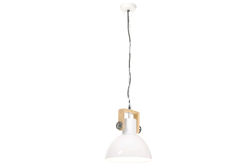 Hänglampa industriell 25 W vit rund 30 cm E27 - Vit - Belysning - Lampor & belysning inomhus - Taklampa & takbelysning - Kökslampa & taklampa kök