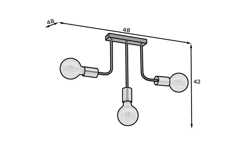 Kristallkrona Indigeo 42 cm - Svart - Hall lampa - Kristallkrona & takkrona - Taklampa & takbelysning