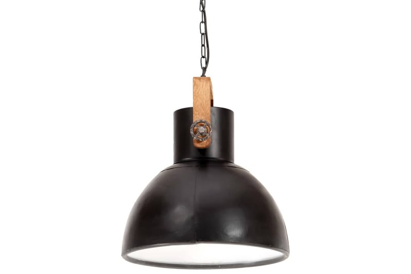 Hänglampa industriell 25 W svart rund 40 cm E27 - Svart - Belysning - Lampor & belysning inomhus - Taklampa & takbelysning - Pendellampa & hänglampa