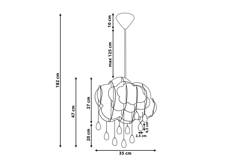 Taklampa Ailenne 35 cm - Vit - Belysning - Lampor & belysning inomhus - Taklampa & takbelysning - Pendellampa & hänglampa