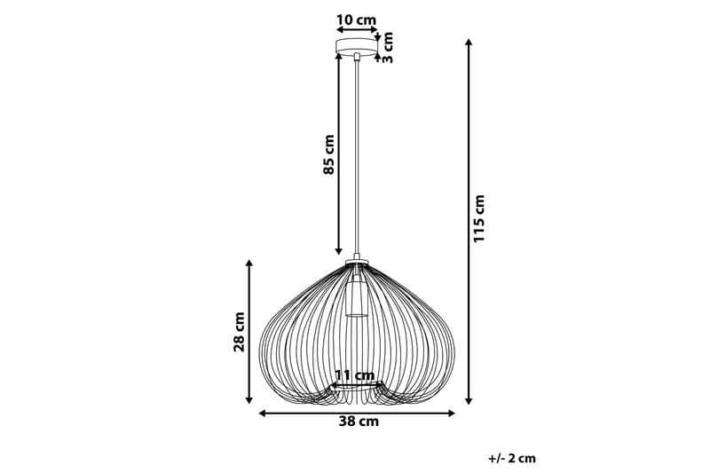 Taklampa Tordino 38 cm - Koppar - Belysning - Lampor & belysning inomhus - Taklampa & takbelysning - Pendellampa & hänglampa